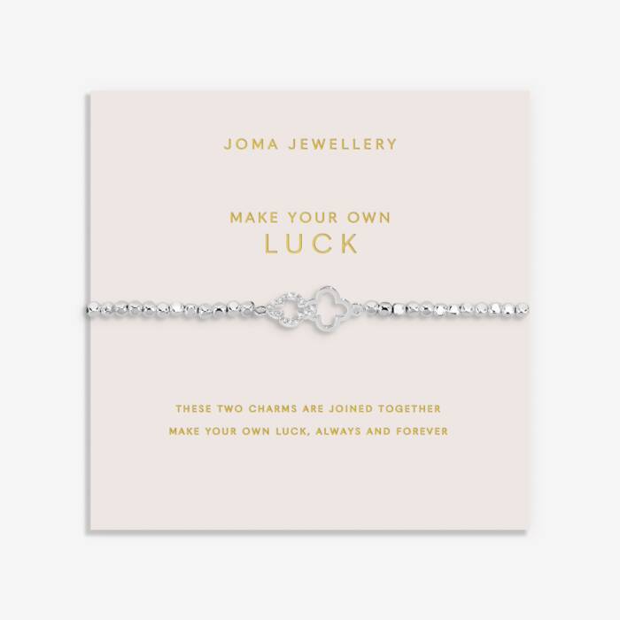 Joma Jewellery Forever Yours Make Your Own Luck Silver Plated Bracelet