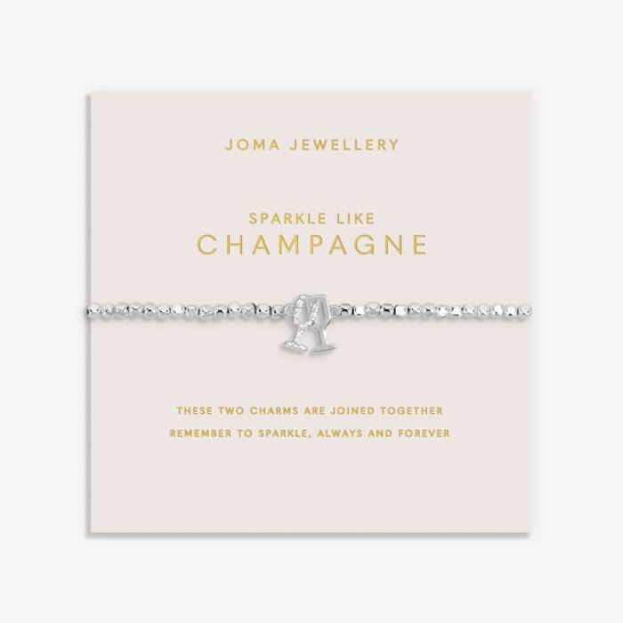 Joma Jewellery Forever Yours Sparkle Like Champagne Silver Plated Bracelet