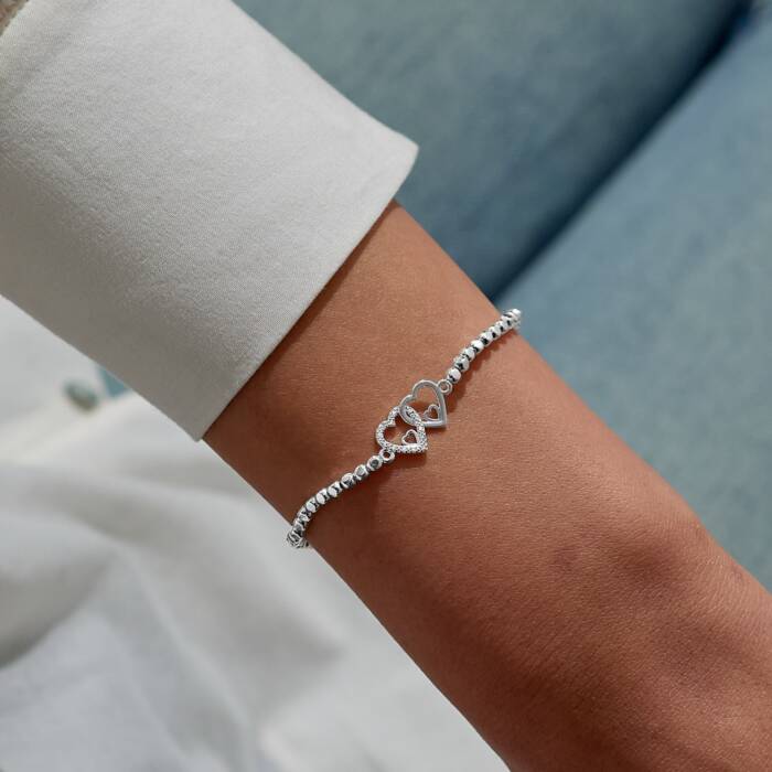 Joma Jewellery Forever Yours You Make My Heart Smile Silver Plated Bracelet