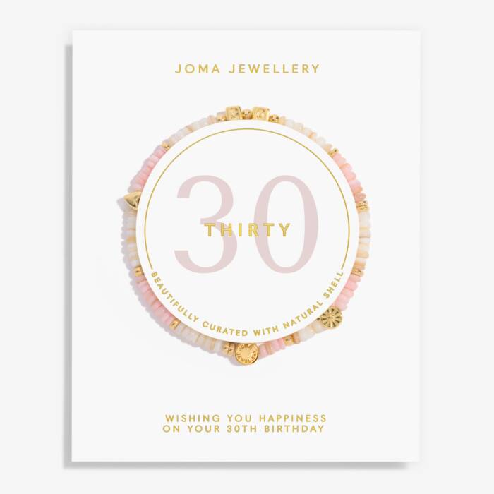 Joma Jewellery Happy Little Moments 30th Birthday Gold Plated Bracelet