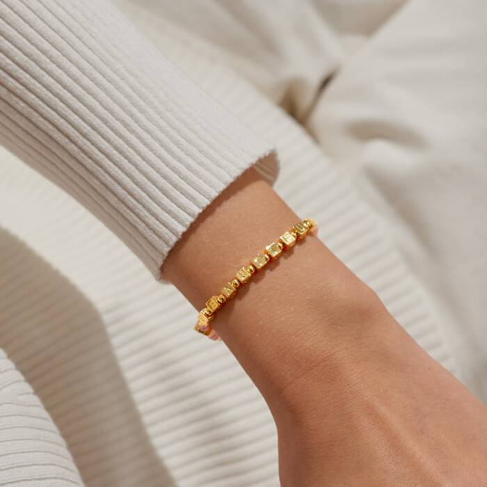 Joma Jewellery Happy Little Moments Happy Birthday Beautiful Gold Plated Bracelet
