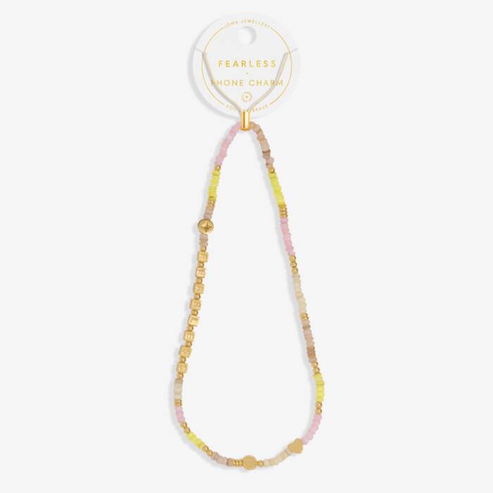 Joma Jewellery Happy Little Moments Phone Charm Fearless Gold Plated Phone Charm