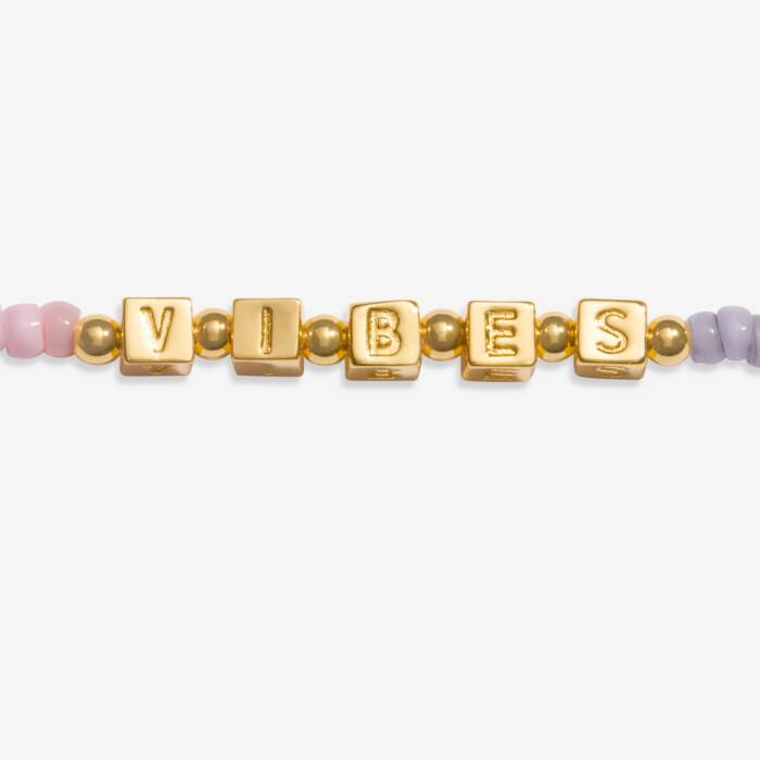 Joma Jewellery Happy Little Moments Phone Charm Good Vibes Gold Plated Phone Charm