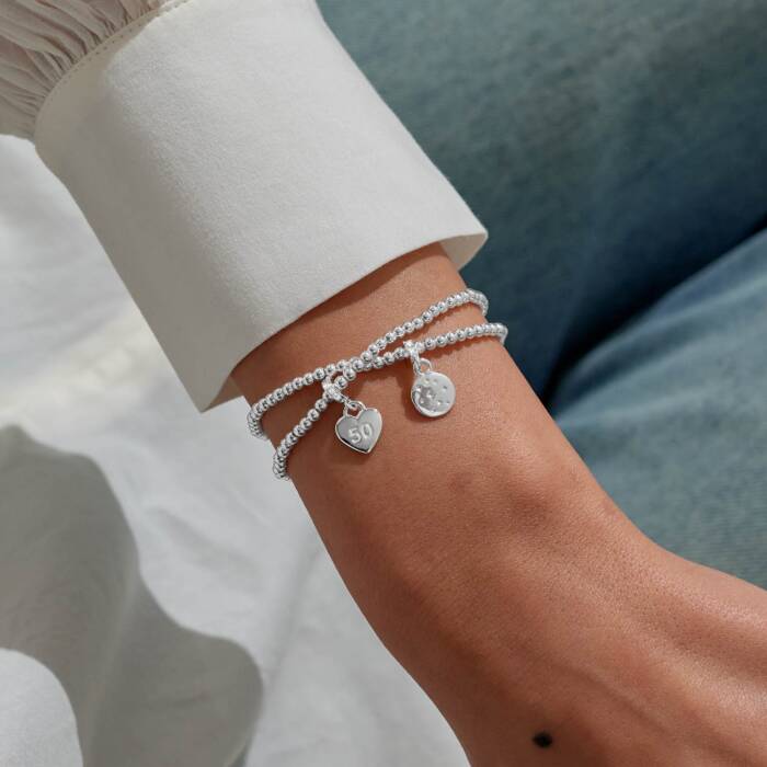 Joma Jewellery Infinity Bracelets 50Th Birthday Silver Plated Linked Bracelets