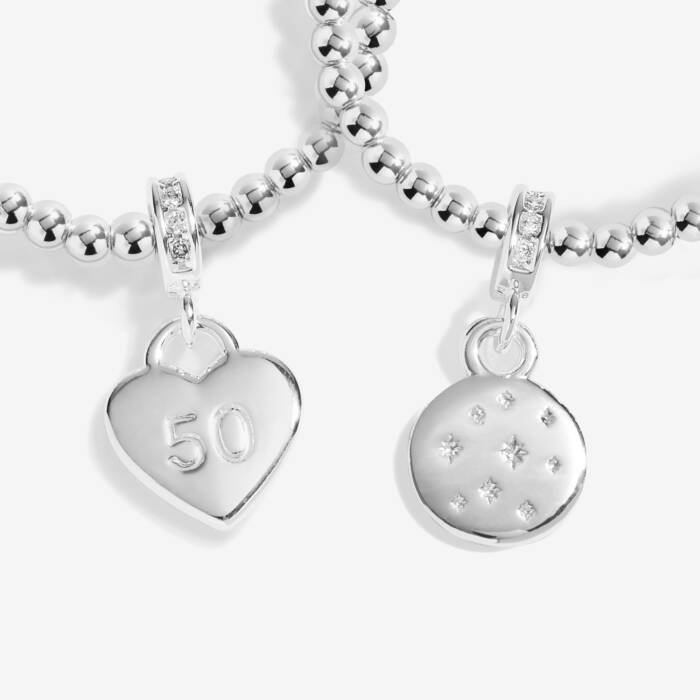 Joma Jewellery Infinity Bracelets 50Th Birthday Silver Plated Linked Bracelets