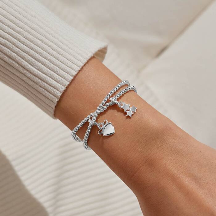 Joma Jewellery Infinity Bracelets Merry Christmas Silver Plated Linked Bracelets