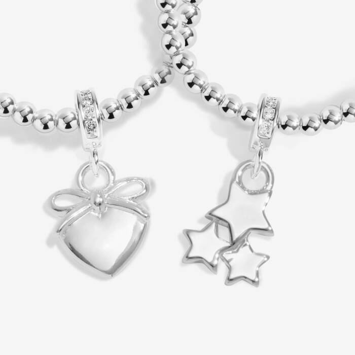 Joma Jewellery Infinity Bracelets Merry Christmas Silver Plated Linked Bracelets