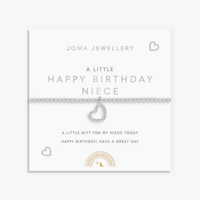 Joma Jewellery Kids A Little Happy Birthday Niece Silver Plated Children's Bracelet