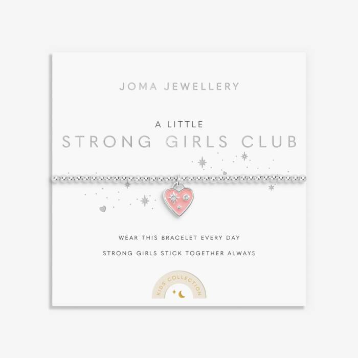 Joma Jewellery Kids A Little Strong Girls Club Silver Plated Children's Bracelet
