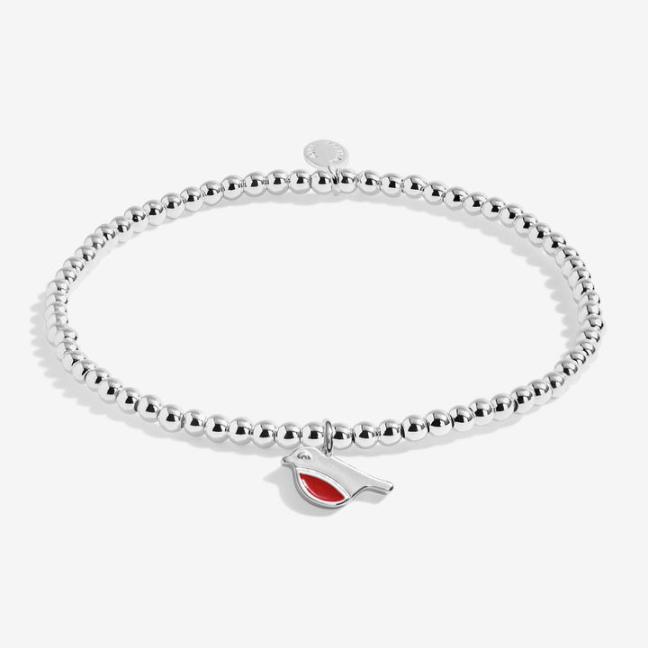 Joma Jewellery Kids Christmas Cracker Christmas Robin Silver Plated Children's Bracelet