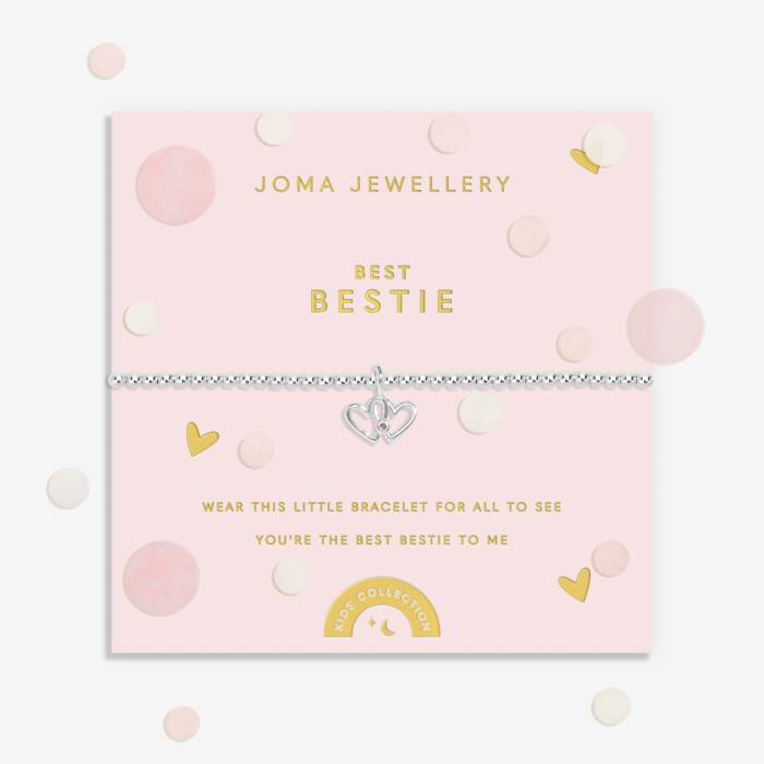 Joma Jewellery Kids Confetti A Little Best Bestie Silver Plated Children's Bracelet