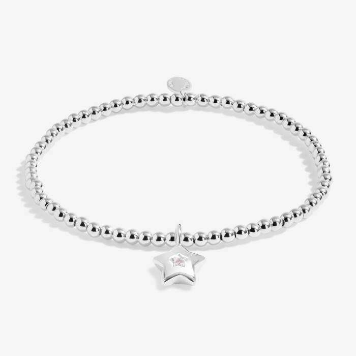 Joma Jewellery Kids Confetti A Little Super Star Silver Plated Children's Bracelet