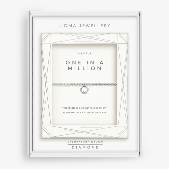 Joma Jewellery Laboratory Grown Diamond A Little One In A Million Silver Plated Bracelet