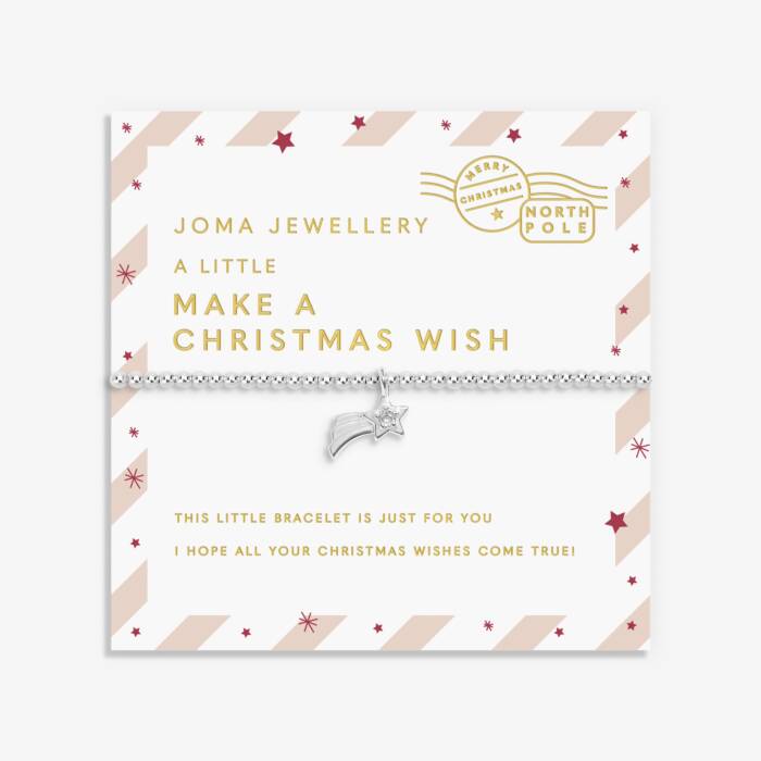 Joma Jewellery Love From Santa Make A Christmas Wish Silver Plated Children's Bracelet