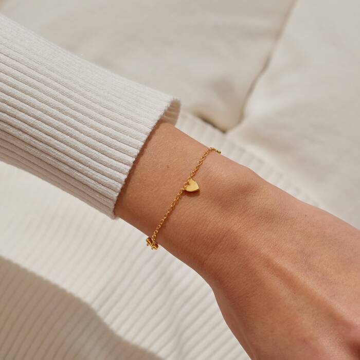 Joma Jewellery Mini Charms Charms Gold Plated Bracelet