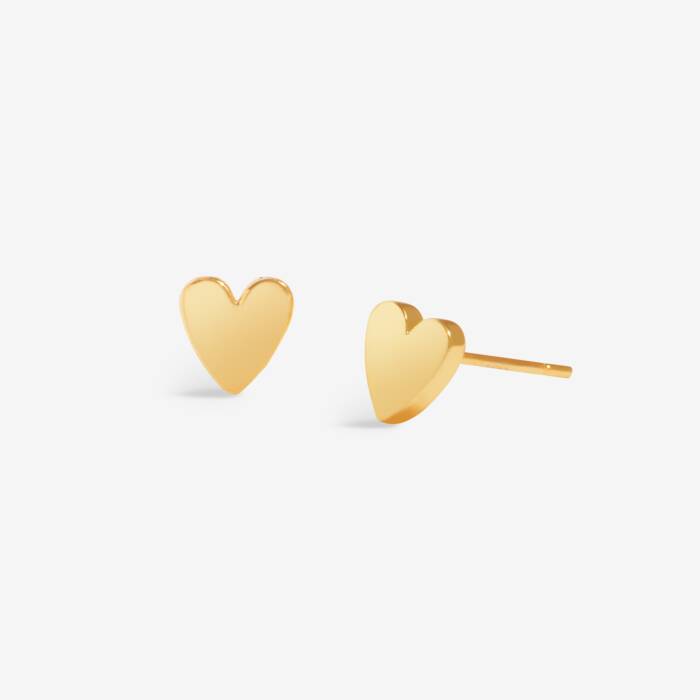 Joma Jewellery Mini Charms Gold Hearts Gold Plated Stud Earrings