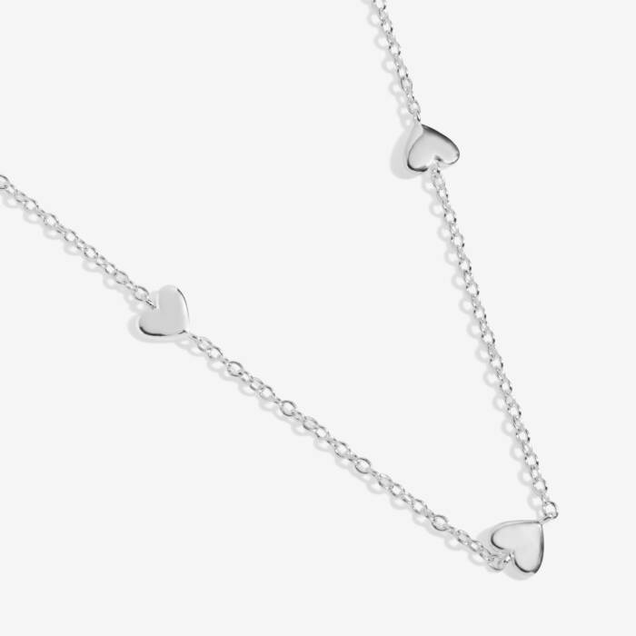 Joma Jewellery Mini Charms Hearts Silver Plated Necklace