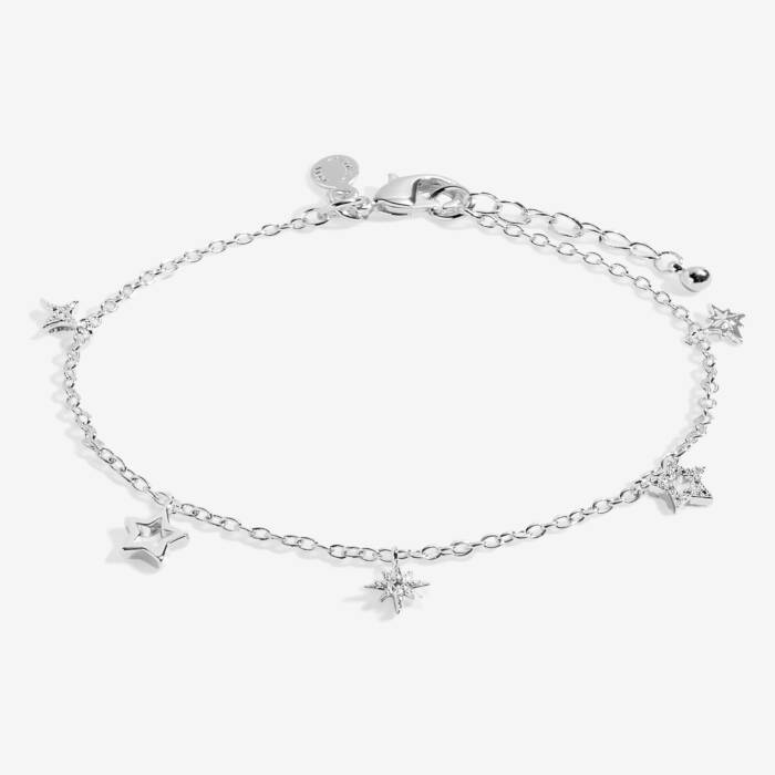 Joma Jewellery Mini Charms Stars Silver Plated Bracelet