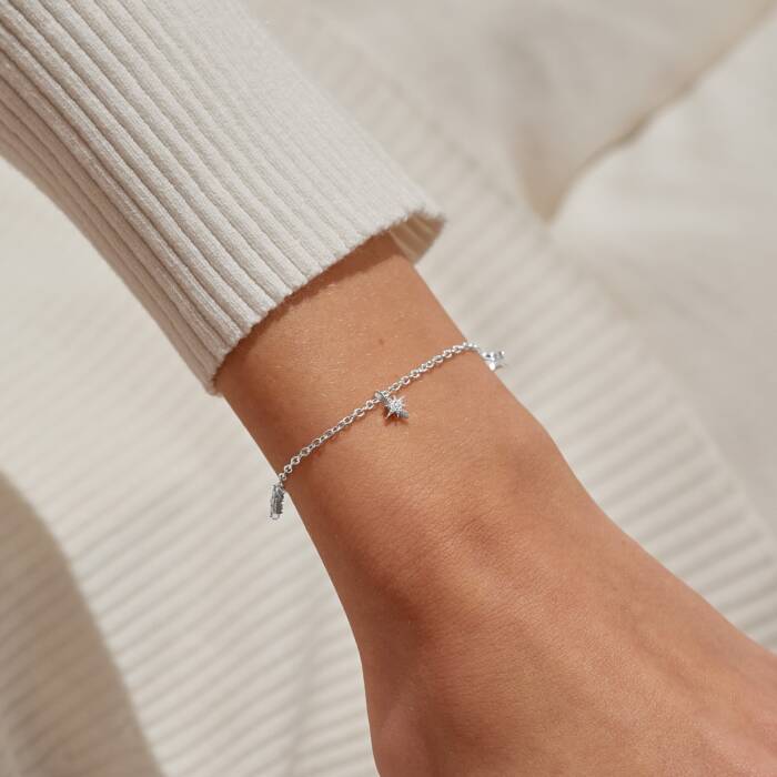 Joma Jewellery Mini Charms Stars Silver Plated Bracelet