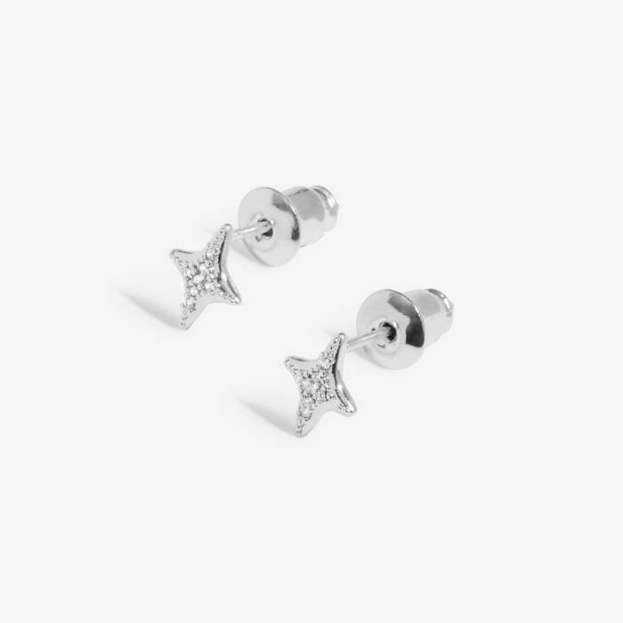 Joma Jewellery Mini Charms Stars Silver Plated Stud Earrings