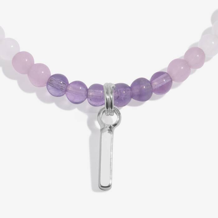 Joma Jewellery My Alphabet I Pink, Lilac & Silver Plated Children's Bracelet