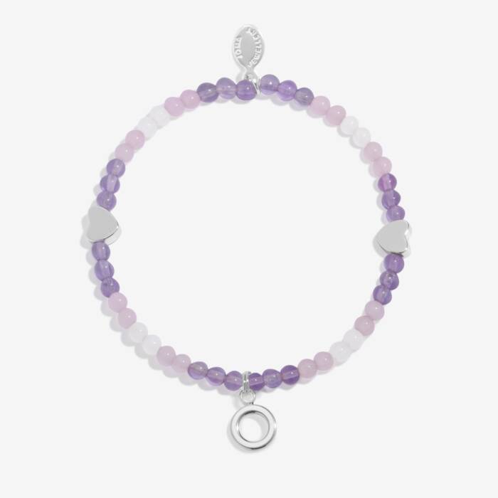 Joma Jewellery My Alphabet O Pink, Lilac & Silver Plated Children's Bracelet