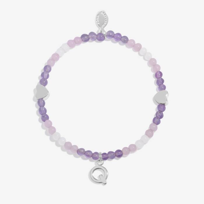 Joma Jewellery My Alphabet Q Pink, Lilac & Silver Plated Children's Bracelet