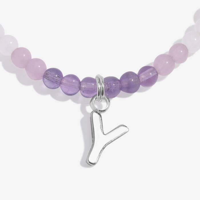 Joma Jewellery My Alphabet Y Pink, Lilac & Silver Plated Children's Bracelet