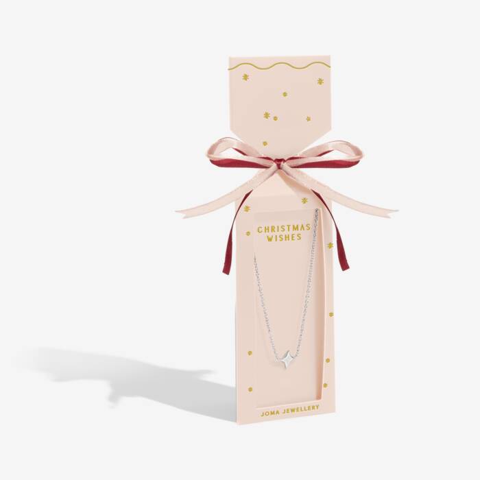 Joma Jewellery Necklace Christmas Cracker Christmas Wishes Silver Plated Necklace