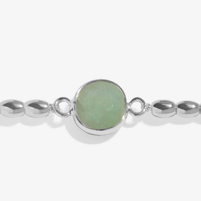 Joma Jewellery Serenity Stones Aventurine Silver Plated Bracelet