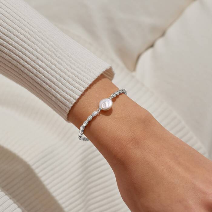 Joma Jewellery Serenity Stones Pearl Silver Plated Bracelet