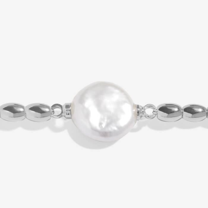 Joma Jewellery Serenity Stones Pearl Silver Plated Bracelet