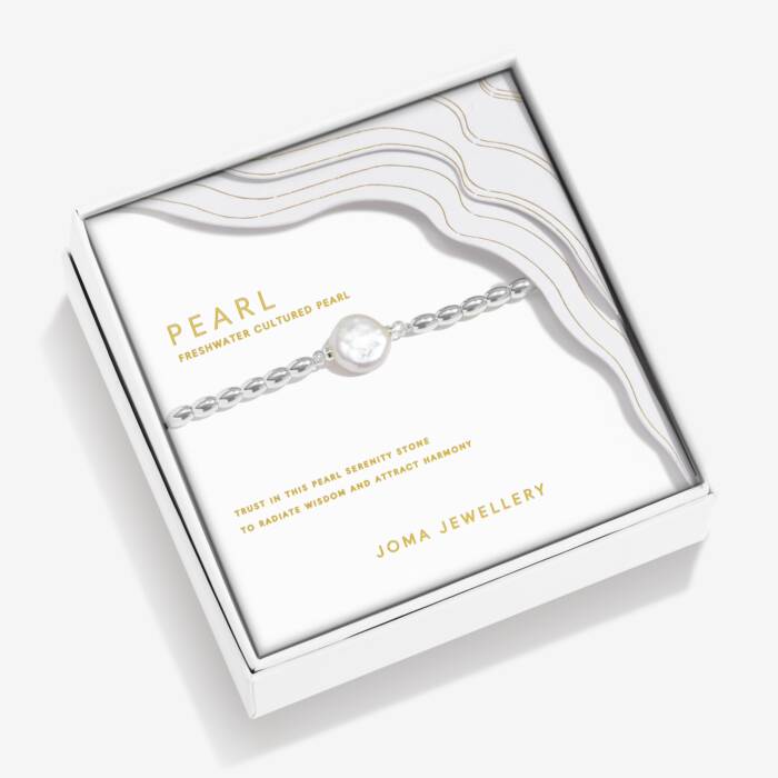 Joma Jewellery Serenity Stones Pearl Silver Plated Bracelet
