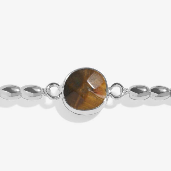 Joma Jewellery Serenity Stones Tiger's Eye Silver Plated Bracelet