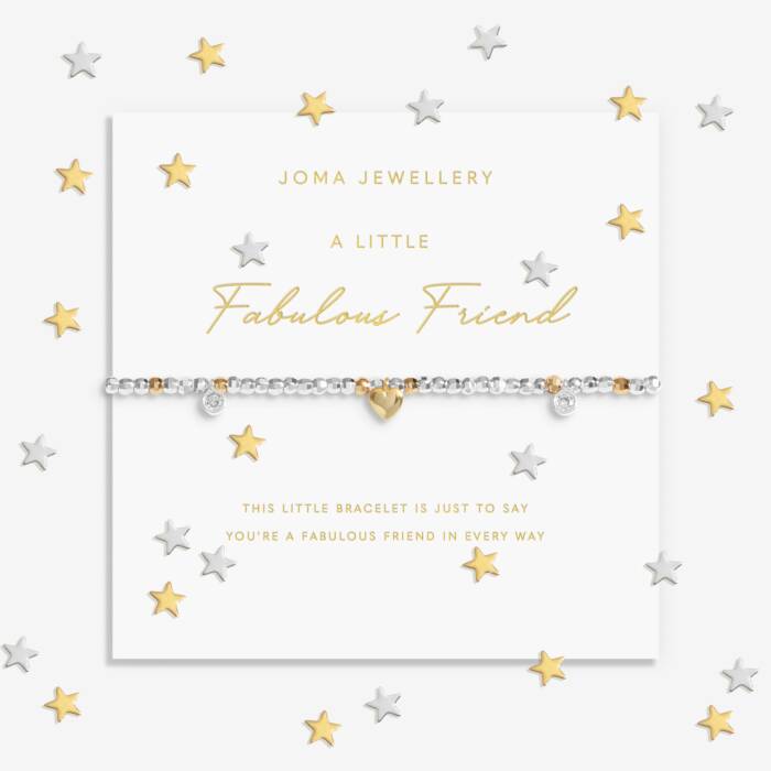 Joma Jewellery Sparkle Confetti A Little Fabulous Friend Silver & Gold Plated Bracelet