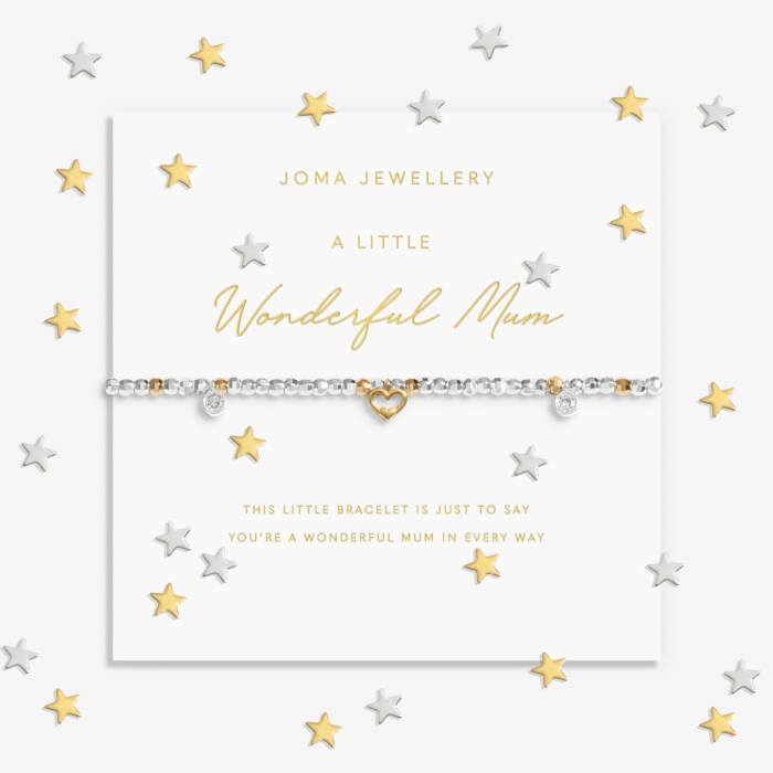 Joma Jewellery Sparkle Confetti A Little Wonderful Mum Silver & Gold Plated Bracelet