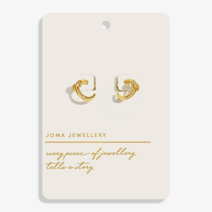 Joma Jewellery Style Stories Stars Gold Plated Hoop Earrings