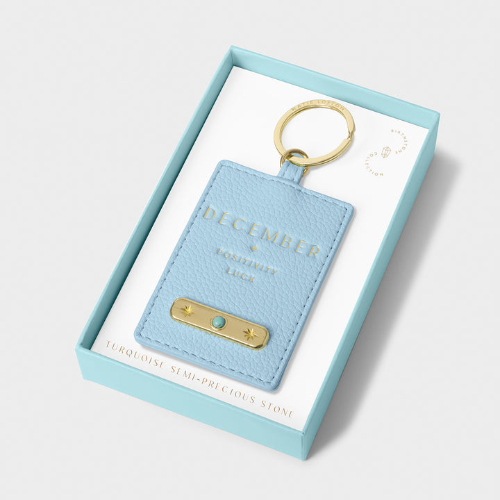Katie Loxton Birthstone Keyring December Turquoise
