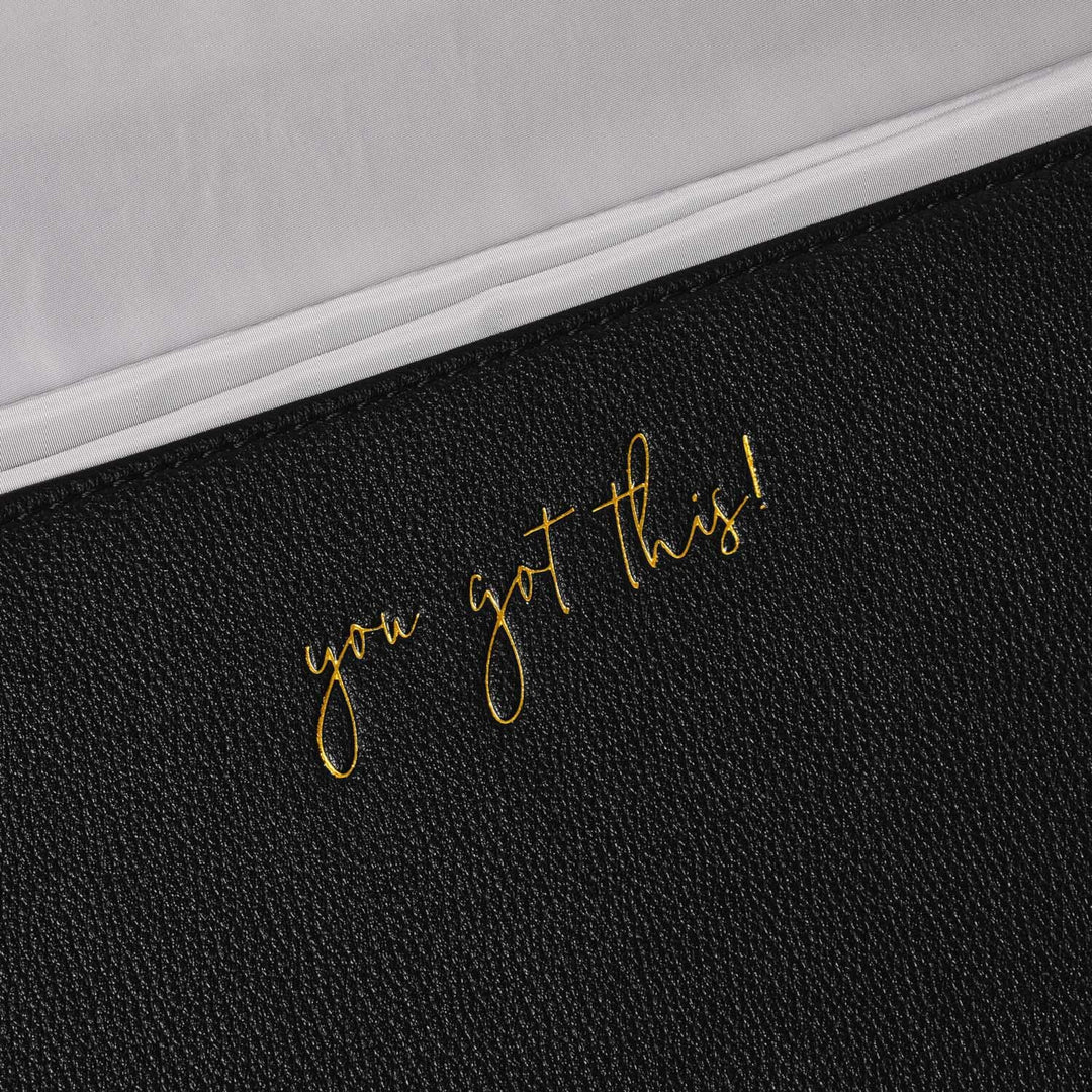 Katie Loxton Black Baby Fold-Out Changing Organiser You Got This