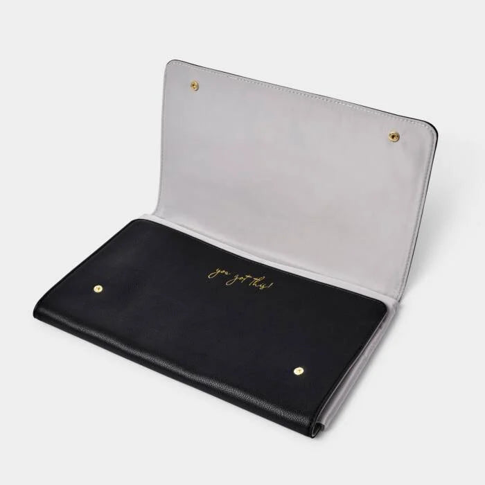 Katie Loxton Black Baby Fold-Out Changing Organiser You Got This