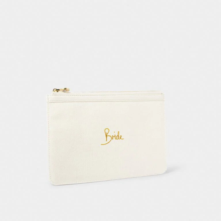 Katie Loxton Bridal Canvas Pouch Bride Off White Howlite