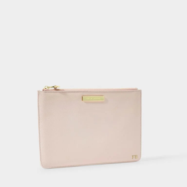 Katie Loxton Bridal Semi-Precious Stone Pouch Pink/Rose Quartz