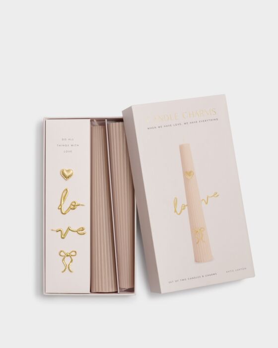 Katie Loxton Candle Charm Gift Set Love Pink