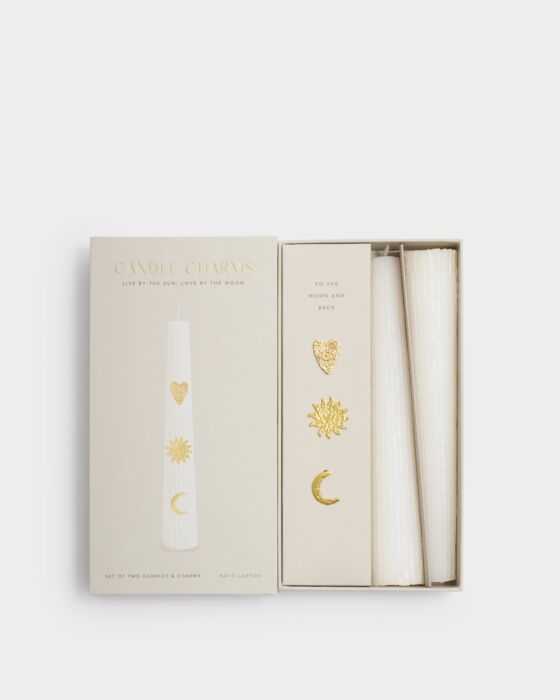 Katie Loxton Candle Charm Gift Set Moon And Sun Oyster