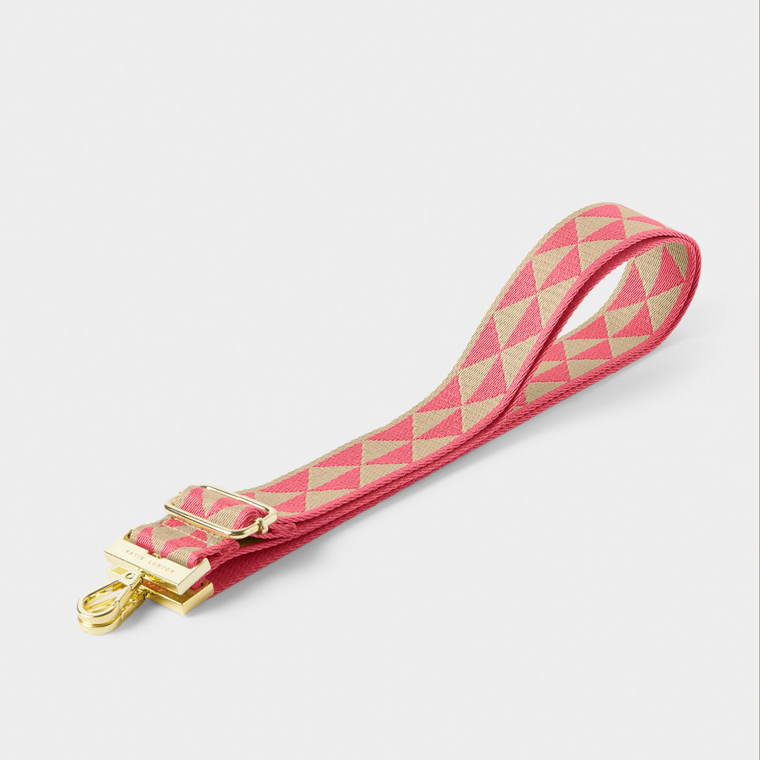 Katie Loxton Canvas Strap Coral Geometric Triangle