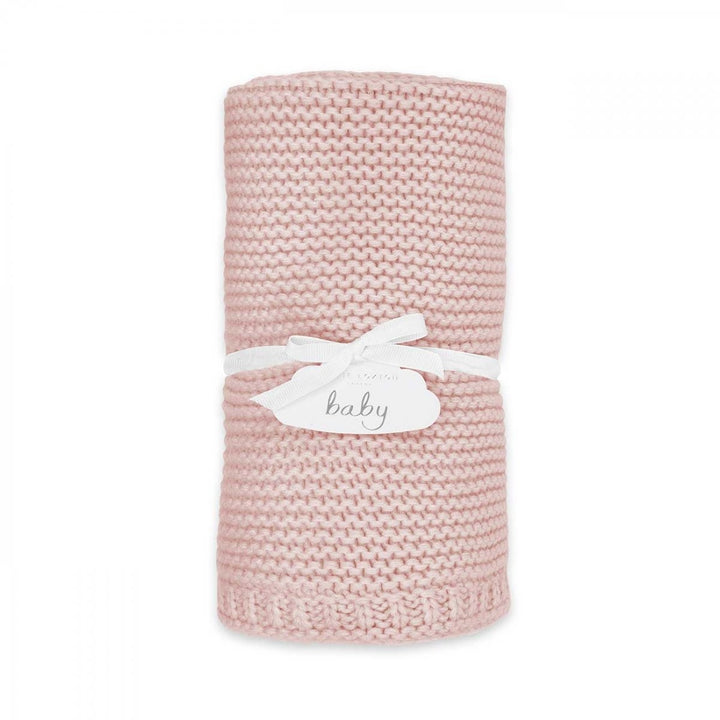 Katie Loxton Cotton Knitted Baby Blanket Pink