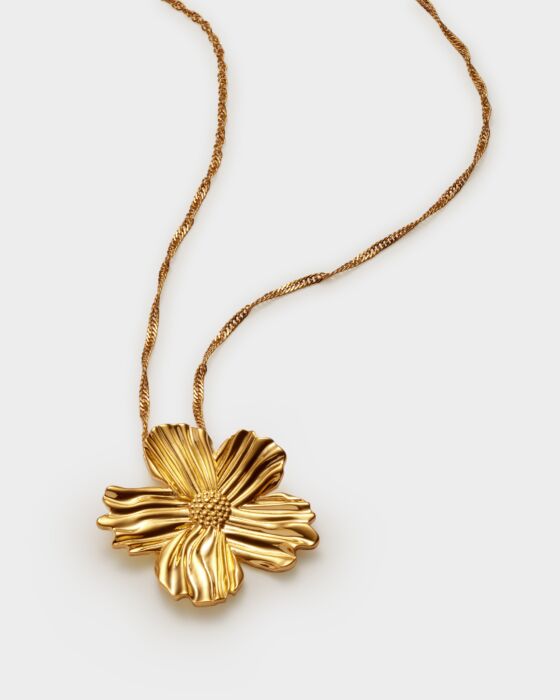 Katie Loxton Floramour Necklace Gold Coated