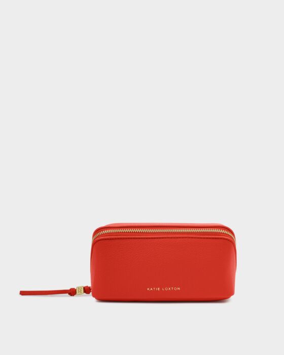 Katie Loxton Fold-Out Mirror Make Up Bag Deep Orange