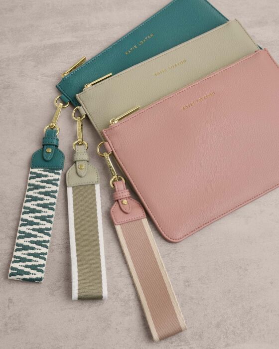 Katie Loxton Hallie Wristlet Pouch Green Mist