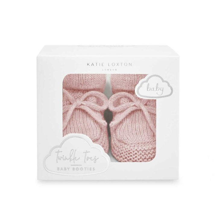 Katie Loxton Knitted Baby Booties Pink
